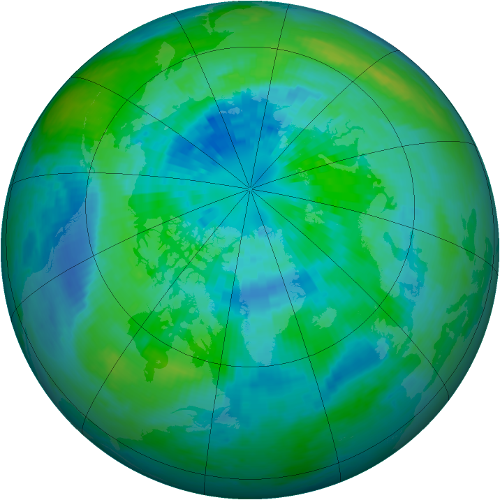 Arctic ozone map for 26 September 2003